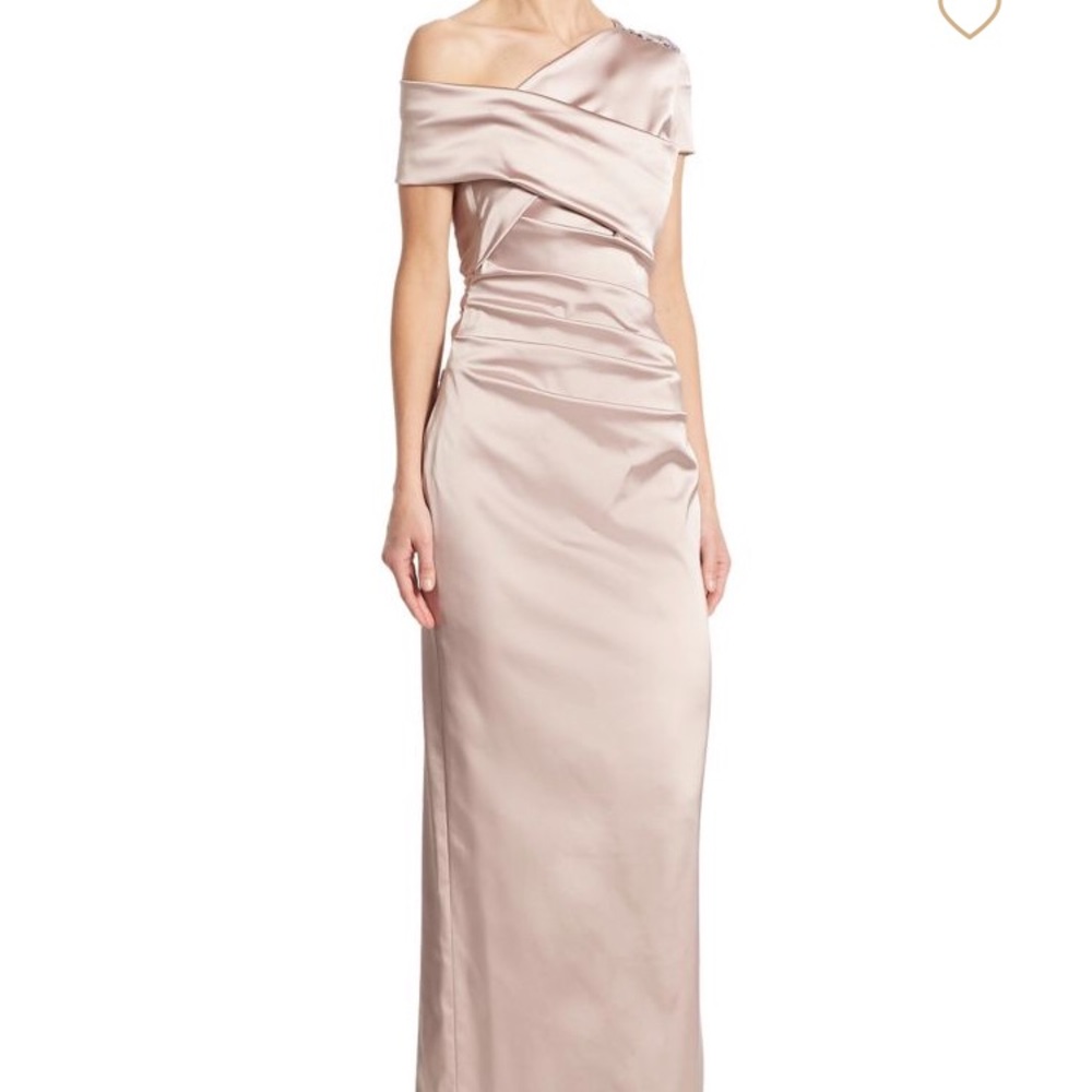 Talbot Runhof One Shoulder Gown - Turquoise